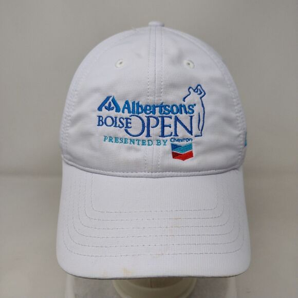 Albertson's Boise Open Presented Chevron Slideback Hat White OS Ivory Headwear - Picture 2 of 9